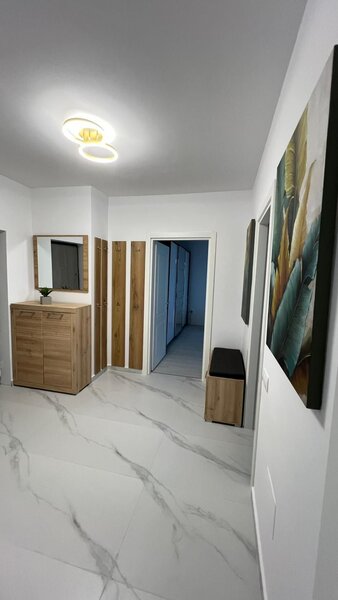 Preciziei, metrou 6 minute, 2camere, 59 mp+2 balcoane, mobilat-utilat.